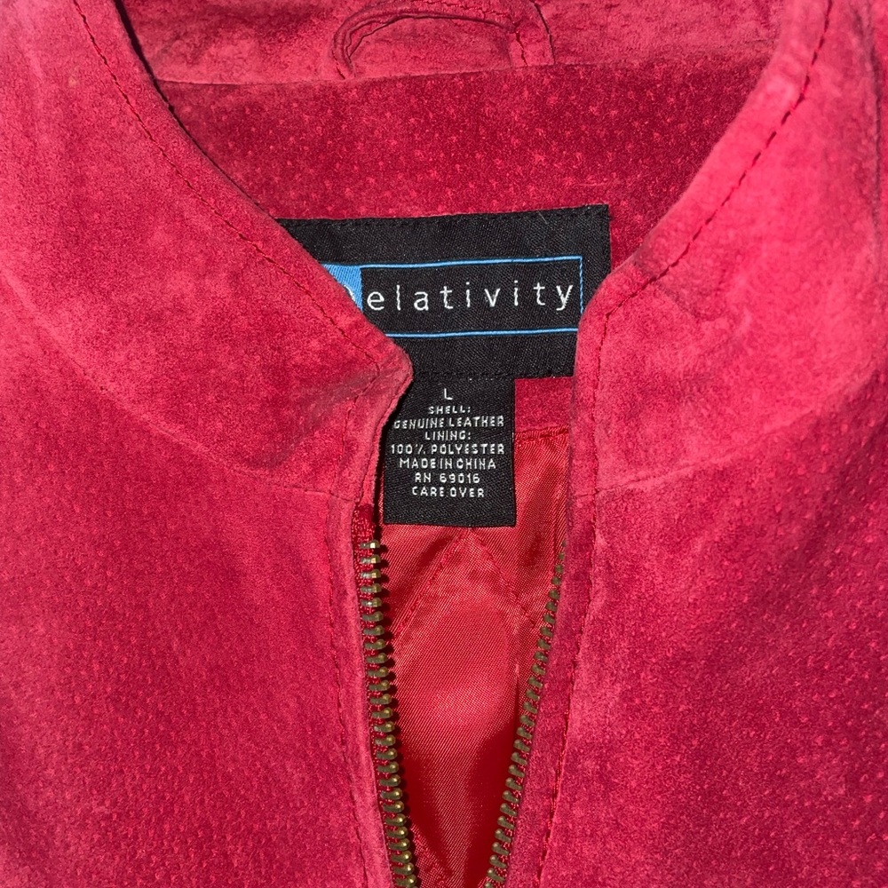 Relativity Cherry Suede Jacket - Picture 2 of 3